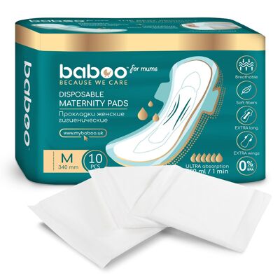 Baboo Disposable Maternity Pads (10 pcs) Medium