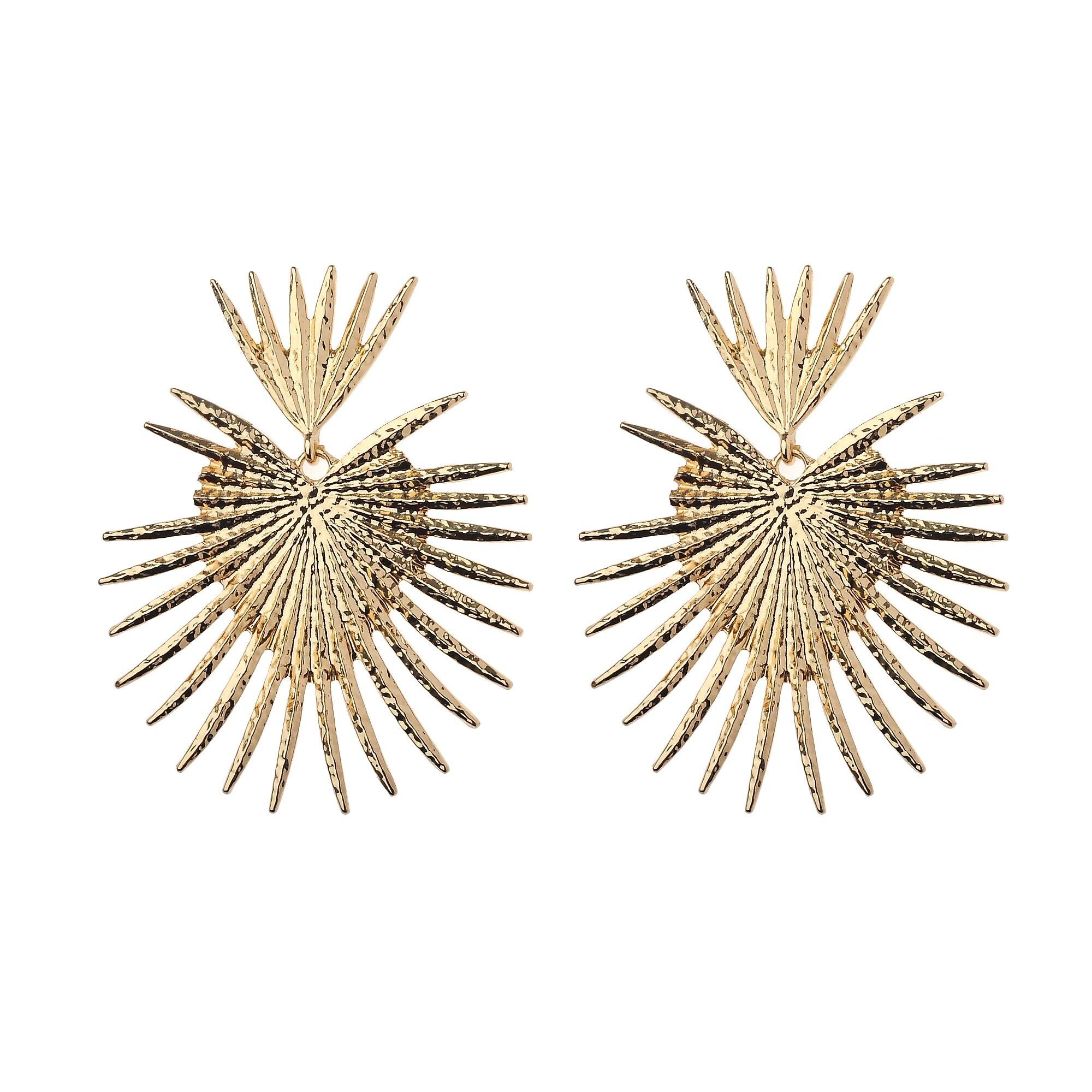 Edgy Blend Of Elegance And Bold Style Textured Spiked Post Earring