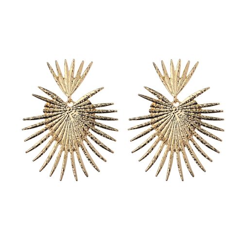 Edgy Blend Of Elegance And Bold Style Textured Spiked Post Earring