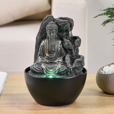 Zimmerbrunnen – Revata – Buddha-Dekoration – Meditation und LED-Beleuchtung – dekorative Geschenkidee