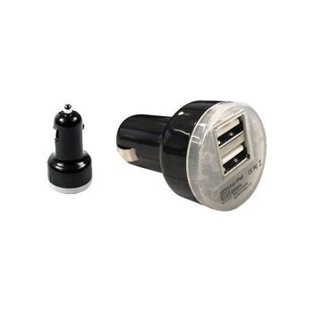 Double USB Charger :  Chargeur Allume Cigare Double USB 2