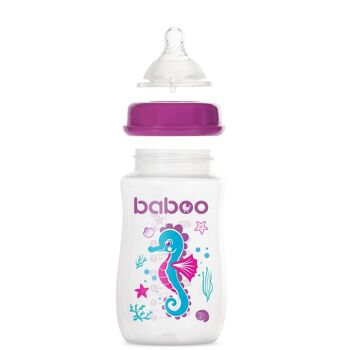 Biberon anti-colique Baboo, 250 ml, violet, Sea Life, 3 mois et plus 4