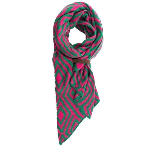 Scarf Fem Arctic Green Pink