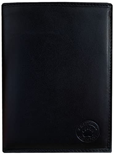 Portafoglio grande da uomo World - Portafoglio classico da uomo grande - Portafoglio RFID (Nero Superior)