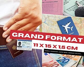 Grand Portefeuille Homme - Portefeuille Homme Grand Classique - Portefeuille RFID (Noir supérieur) 4