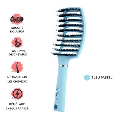 AN ANTI-BREAKAGE DETANGLING BRUSH - Pastel blue