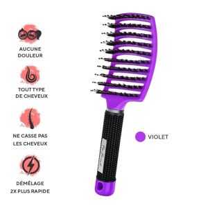 UNE BROSSE DÉMÊLANTE ANTI-CASSE - Violette