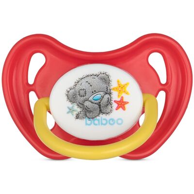 Baboo Sucette ronde en silicone, rouge, Me to You, 0 mois et plus