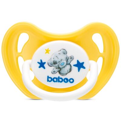 Succhietto rotondo Baboo Latex, giallo, Me to You, 6+ mesi