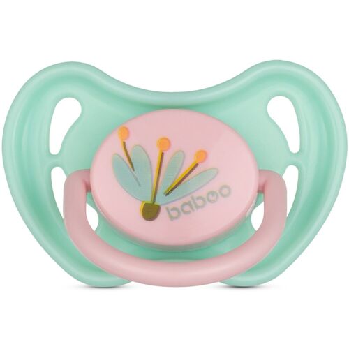 Baboo Silicone Symmetrical Soother, Green, Flora, 0+ Months