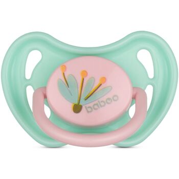 Baboo Sucette symétrique en silicone, vert, flore, 0+ mois