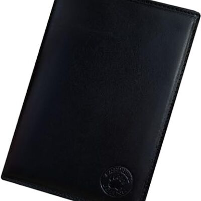 Leather Wallet - Registration Card Wallet - Driving License Wallet (Black)
