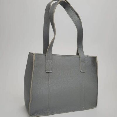Leather bag 'Lizzy' - Gray