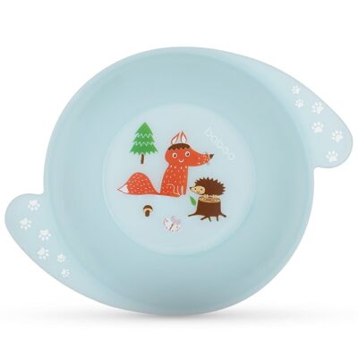 Baboo Bowl with Handles, Love Story, Blue, 6+ Months