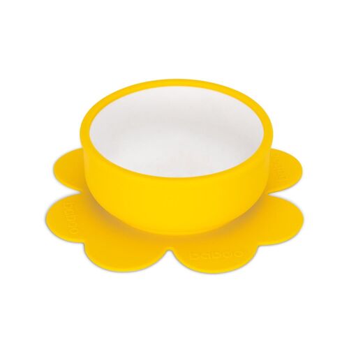 Baboo Silicone Bowl with Suction Base, Yellow, 6+ Months