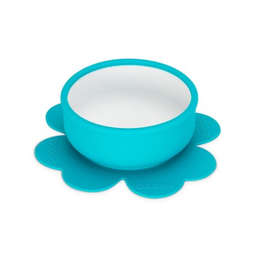Baboo Silicone Bowl with Suction Base, Turquoise, 6+ Months