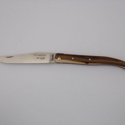 Le Laguiole Taschenmesser 12 cm, fliegengeschmiedet, Griff aus Vollwacholderholz