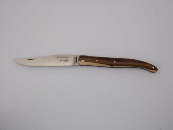 Couteau de poche Le Laguiole 12cm Mouche forgée Plein manche genévrier 1