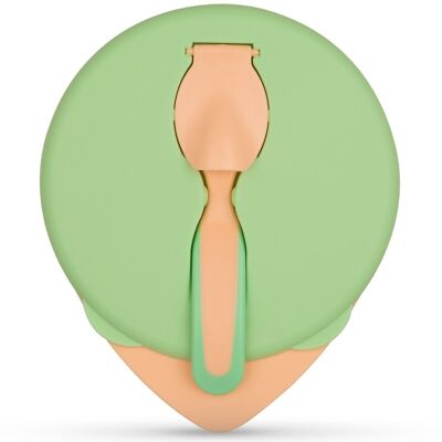 Ciotola Baboo con coperchio e cucchiaio, verde, 6+ mesi
