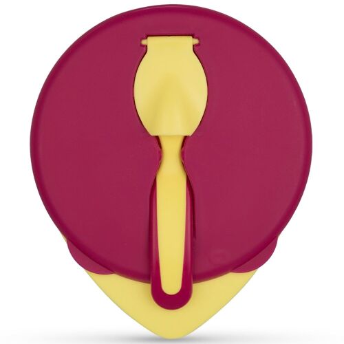 Baboo Bowl with Lid and Spoon, Red, 6+ Months