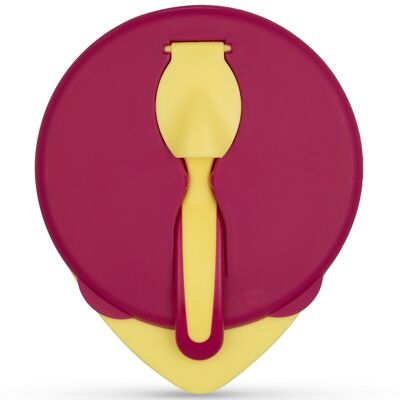 Ciotola Baboo con coperchio e cucchiaio, rossa, 6+ mesi