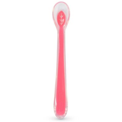 Baboo Silicone Spoon, Pink, 6+ Months