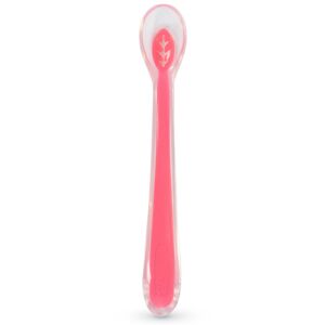 Cuillère en silicone Baboo, rose, 6 mois et plus