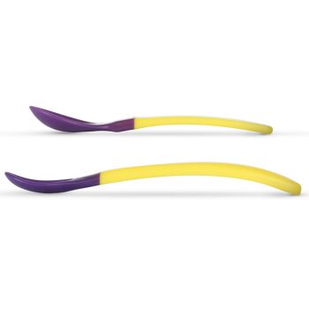 Baboo Cuillères sensibles à la chaleur (2 pcs) Jaune, 4+ mois 4