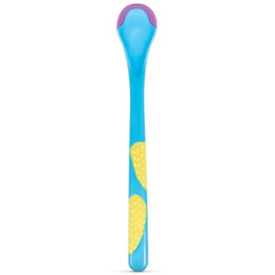 Baboo Heat Sensitive Spoon, Blue, 4+ Months
