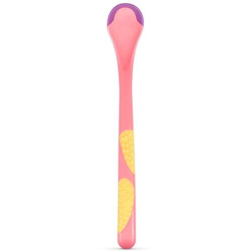 Baboo Heat Sensitive Spoon, Pink, 4+ Months