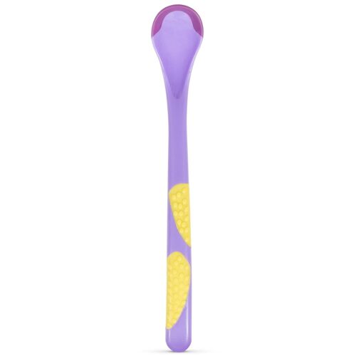 Baboo Heat Sensitive Spoon, Purple, 4+ Months