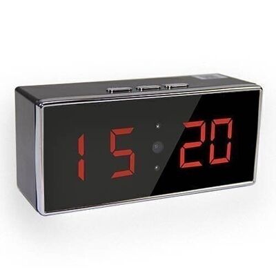 Discreet wifi ip camera alarm clock spy hd