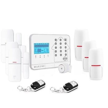 Kit alarme maison connectée sans fil wifi box internet et gsm futura blanche smart life- lifebox - kit3