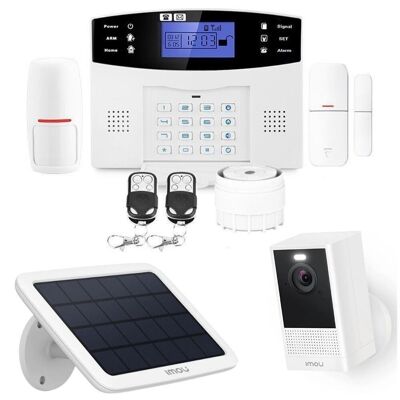 GSM home alarm kit and camera on lifebox evolution solar panel - connected kit 23