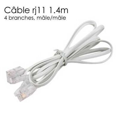 Cable telephone rj11 1,40 metres