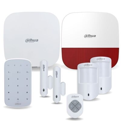 WIFI, 3G, 4G and GPRS wireless alarm kit 150 zones 868Ghz - DAHUA - 8 pieces