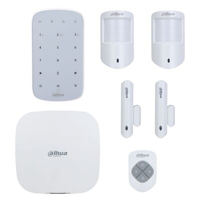 Kit alarme sans fil WIFI, 3G, 4G et GPRS 150 zones 868Ghz - DAHUA - 7 pièces