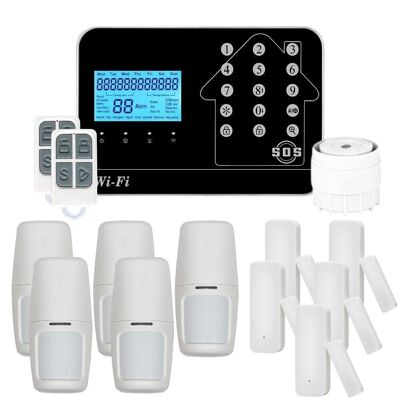 Kit de alarma para el hogar conectado inalámbrico Internet WIFI y caja GSM Futura negro Smart Life - Lifebox - KIT5