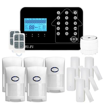 Wireless connected home alarm kit WIFI Internet and GSM box Futura black Smart Life - Lifebox - KIT animal 5