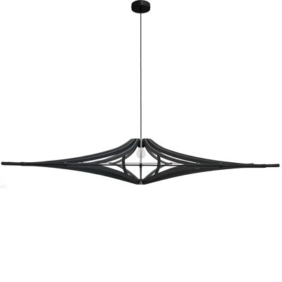 Pendant light SINGING BLACK XL D160cm black cord metal rosette