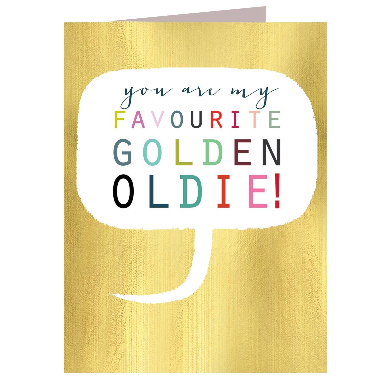 TWB31 Mini biglietto Oldie dorato laminato oro