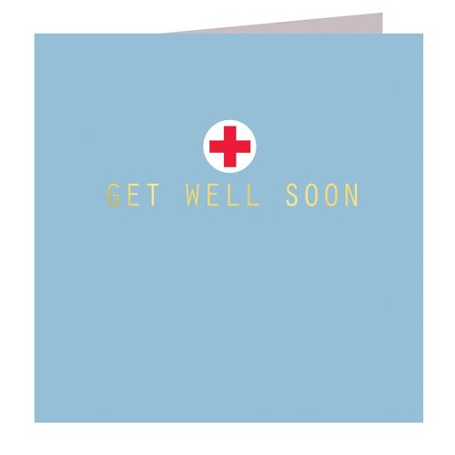 AH03 Gold Foiled Get Well Soon Card