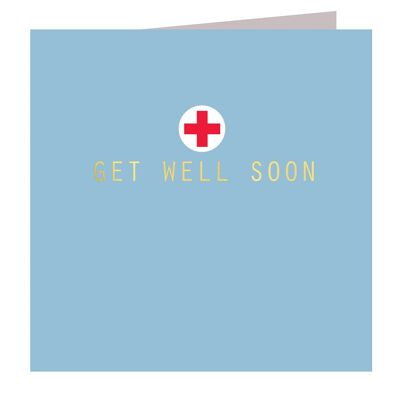 AH03 Gold Foiled Get Well Soon Card