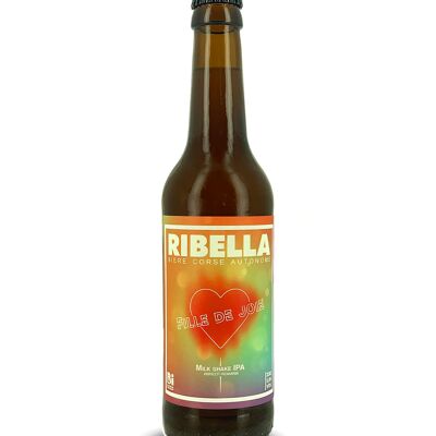 Korsisches Bier RIBELLA – FILLE DE JOIE – Korsischer Bio-IPA-Milchshake mit Aprikose und Rosmarin