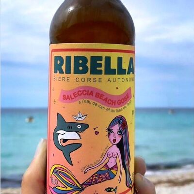 Bière Corse RIBELLA - SALECCIA BEACH - Gose à l'eau de mer de Saleccia & Lime de Tahiti Corse BIO