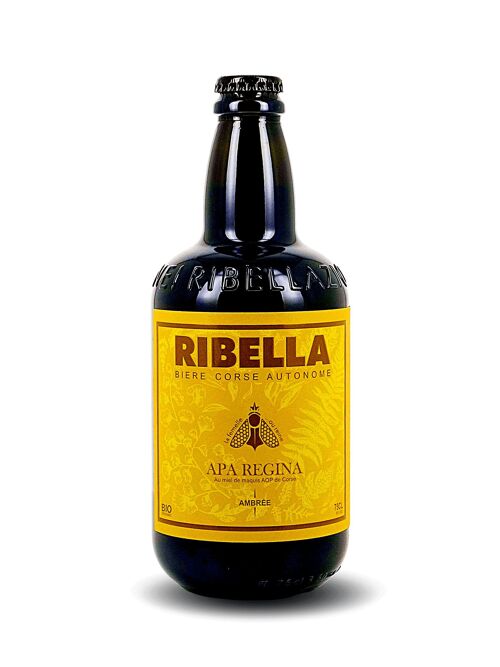 Bière Corse RIBELLA - APA REGINA - Ambrée au miel du maquis AOP Corse BIO