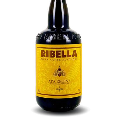 Birra corsa RIBELLA - APA REGINA - Ambrata con miele di macchia mediterranea AOP Corsica BIOLOGICA
