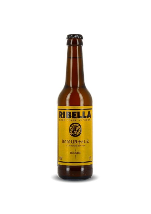 Bière Corse RIBELLA - IMMURTALE - blonde à l'immortelle Corse BIO