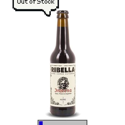 Cerveza corsa RIBELLA - INFERNA - Porter con tabaco corso, pimienta de cayena y jengibre BIO