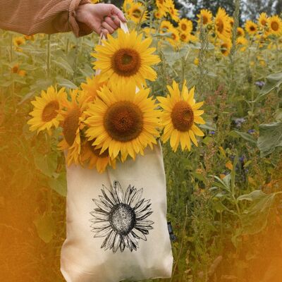 Fabric bag sunflower